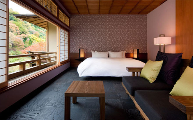 HOSHINOYA bedroom in Kyoto